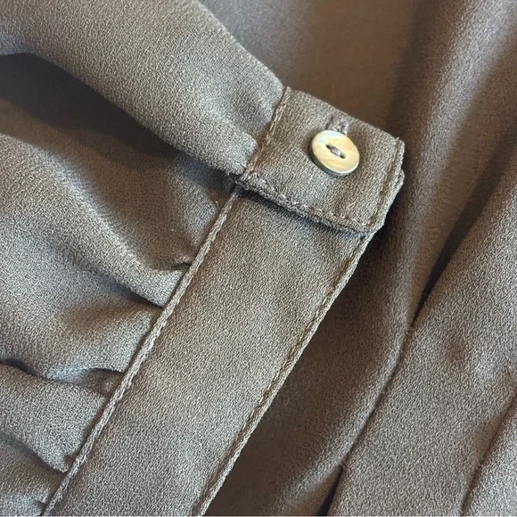 VINTAGE NEIMAN MARCUS Women’s Sheer‎ Black Long Sleeve Peplum Beaded Blouse Sz 4 - Picture 15 of 16